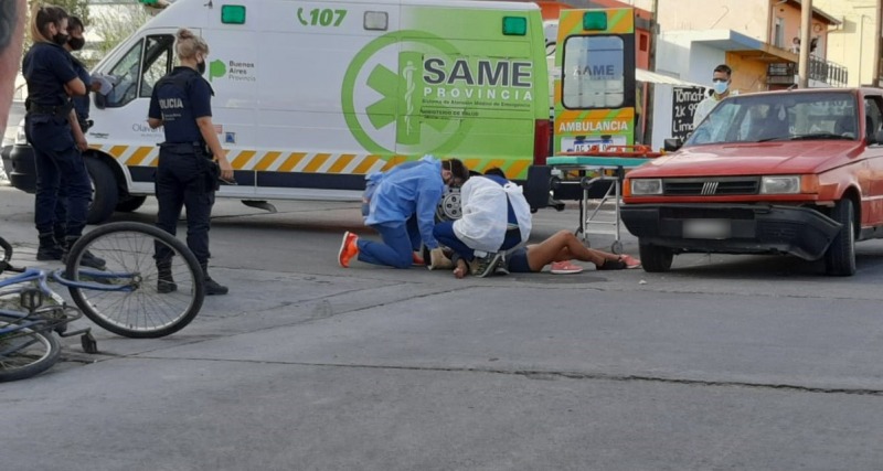 Atropellaron a una ciclista en Balcarce y Pellegrini
